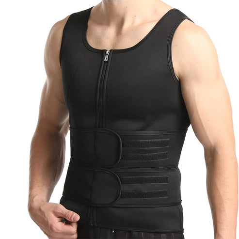 Sauna Vest Waist Trainer Double Belt